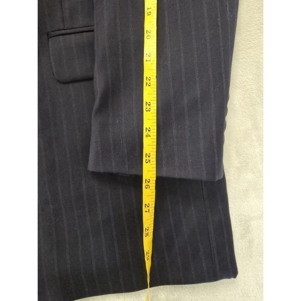 Lauren Ralph Lauren Blazer Men's 46L Navy Pinstripe Two‎ Button 100% Wool